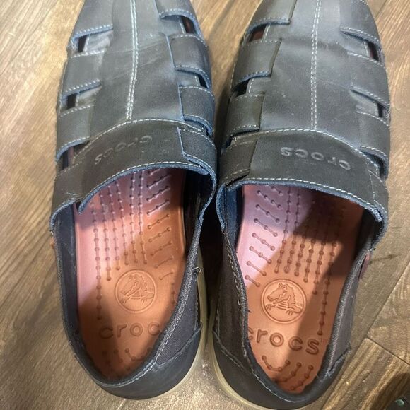 Crocs cutaway rubber sole slip on ortho size 10 loafers - Picture 3 of 5